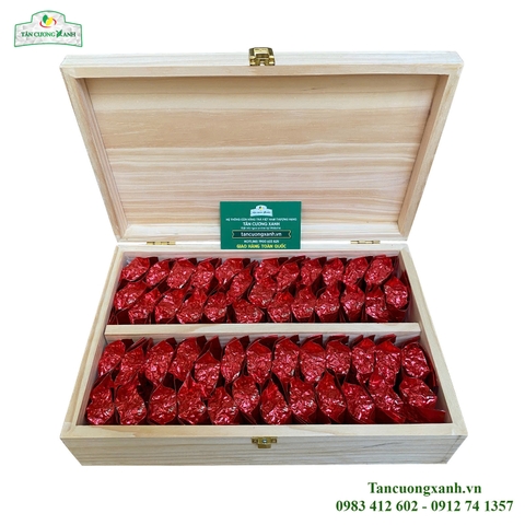 Hộp Trà Tân Cương TCX50 - 500gram Hộp Gỗ Thông